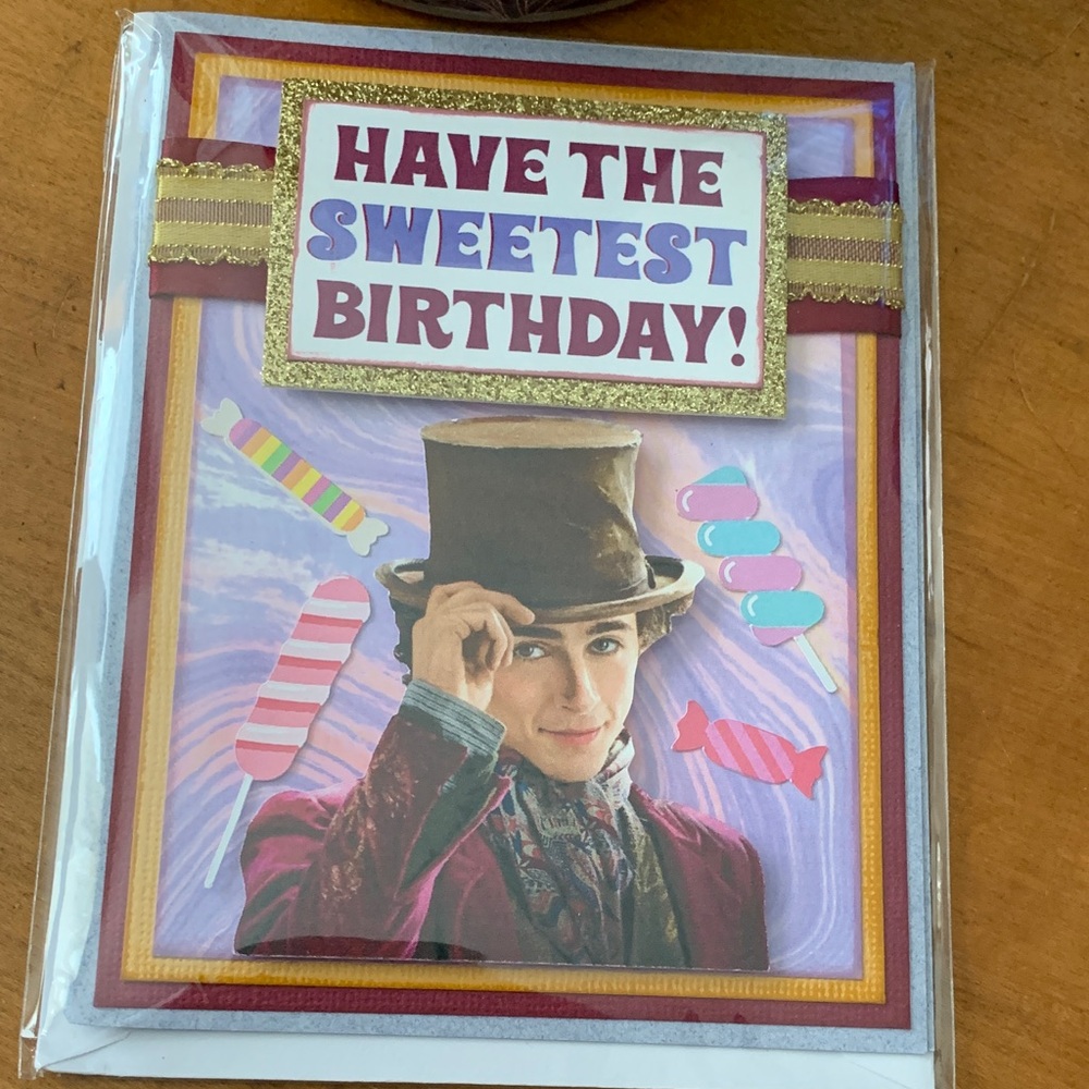 Sweetest Birthday Card with Purple and Gold Accents